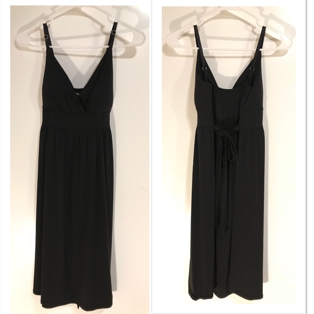 Black low cut dress